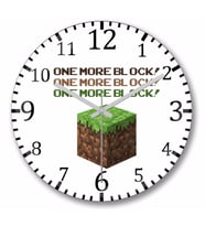 Minecraft  Duvar Saati Bombeli Gercek Cam