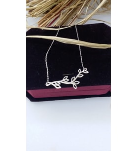 Gümüş Zeytin Dalı Kolye