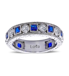 Lova Pırlantalı Prenses Safir Tamtur Yüzük - 1040083