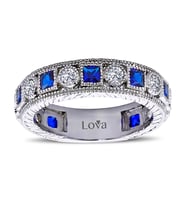 Lova Pırlantalı Prenses Safir Tamtur Yüzük - 1040083