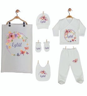 Pia Baby Gl 1923-07 İsme Özel Battaniye Zıbın Set