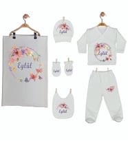 Pia Baby Gl 1923-07 İsme Özel Battaniye Zıbın Set