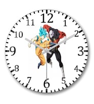 Goku Ve Jiren Duvar Saati Bombeli Gercek Cam