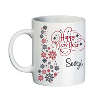 İsimli Happy New Year Yılbaşı Hediyesi Kupa Bardak