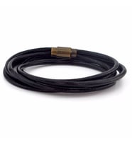 ALTI SIRA SARMA HAKİKİ DERİ BRONZ MIKNATIS ERKEK BİLEKLİK M003D