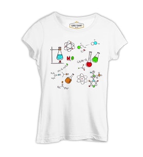 Kimya - Formül Beyaz Kadın Tshirt