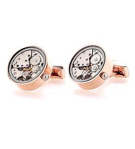 Omark Cotton Watch Rose Saat Mekanizmalı Kol Düğmesi