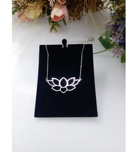 Gümüş Lotus Kolye