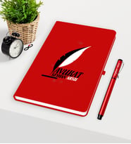 BK Gift Kişiye Özel Avukat Temalı Kırmızı Defter Kalem Seti - 8