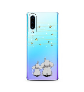 Filler Tasarımlı Süper Şeffaf Silikon Telefon Kılıfı Huawei P30  