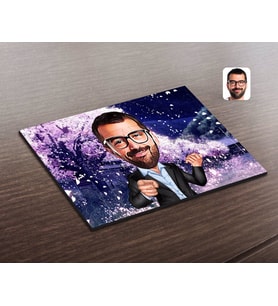 BK Gift Kişiye Özel Amca Karikatürlü Ahşap Puzzle-1