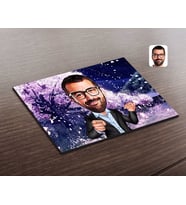 BK Gift Kişiye Özel Amca Karikatürlü Ahşap Puzzle-1