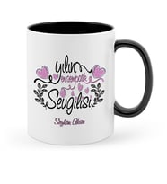 BK Gift Kişiye Özel Yılın En Mükemmel Sevgilisi Siyah Kupa Bardak