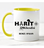 Harita Mühendisi Kupa Bardağı Sarı