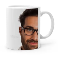 BK Gift Kişiye Özel Face Mug Beyaz Kupa Bardak  7