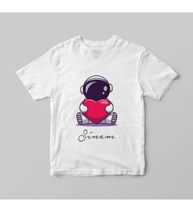 Astronot Uzay Tişörtü Kişiye Özel (Büyük - Çocuk)