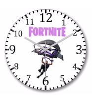 Fortnite   Duvar   Saati    Bombeli Gercek Cam