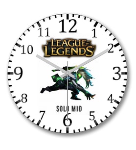 League Of Legends Ekko Duvar Saati Bombeli Gercek Cam