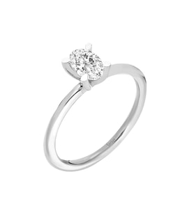Sirius F Renk 0,35 Karat Oval Kesim Pırlanta Tektaş Yüzük 0741R0032