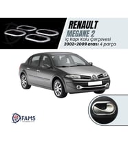 Renault Megane 2 Krom İç Kapı Kolu Çerçeve 4 kapı 2002 -2009 P.ÇELİK