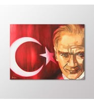 Arty Tablo Atatürk Yağlı Boya Tablo (Karışık)