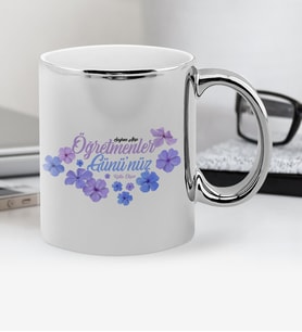 BK Gift Kişiye Özel Öğretmenler Gününüz Kutlu Olsun Krom Kupa Bardak - 3