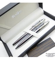 Scrikss 35 Parlak Krom Roller Kalem + Tükenmez Kalem Seti  Scrikss Noble  İsme Özel Kalem  Hediye Kalem