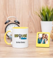 Radyoloji Teknikeri Sarı Kupa Bardak ve Sarı Mini Fotoğraf Çerçevesi