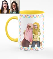 BK Gift Kişiye Özel Türbanlı Karikatürlü Sarı Kupa Bardak 38s730