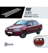 Fiat Albea Krom Cam Çıtası 4 prç. 2002 Üzeri P.Çelik