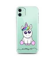 Sevimli Unicorn Tasarımlı Kişiye Özel Telefon kılıfı (tüm modeller mevcuttur)