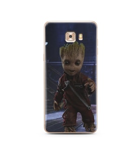Baby Groot Tasarım Süper Şeffaf Silikon Telefon Kılıfı Samsung C9 