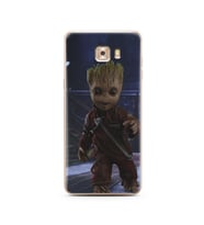 Baby Groot Tasarım Süper Şeffaf Silikon Telefon Kılıfı Samsung C9 