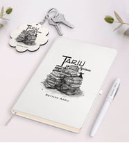 BK Gift Kişiye Özel Tarih Öğretmeni Beyaz Defter Kalem ve Anahtarlık Hediye Seti-1 (Model 1)