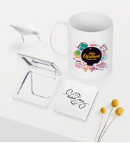 BK Gift Kişiye Özel Sınıf Öğretmeni Temalı Beyaz Kupa Ayna Seti - 4