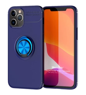 Microsonic Apple iPhone 12 Pro Max Kılıf Kickstand Ring Holder Lacivert
