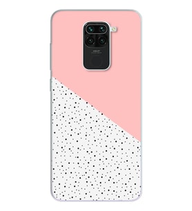 Pembe Puantiye Tasarımlı Süper Şeffaf Silikon Telefon Kılıfı Xiomai Redmi Note 9