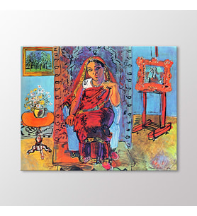 Arty Tablo Interior With Indian Woman Tablo (Karışık)