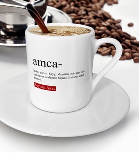 BK Gift Kişiye Özel Amca Türk Kahvesi Fincanı