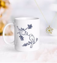 BK Gift Kişiye Özel Sevgililer Günü Kupa ve Çift İsimli Papatya Kolye-85 (Model 1)