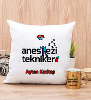 Anestezi Teknikeri Yastık ve Gold Kupa Bardak