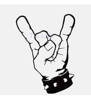 Rock müzik çıkartma Metal el sivri araba Sticker