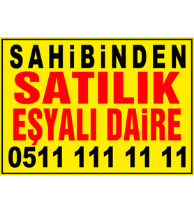 MIGNATIS - Sahibinden Satılık Eşyalı Daire Branda Afişi