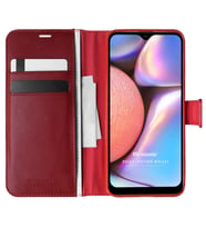 Microsonic Samsung Galaxy A10s Kılıf Delux Leather Wallet Kırmızı