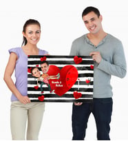 BK Gift Kişiye Özel Karikatür Ahşap Duvar Saati 45x31 Cm 2
