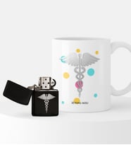 BK Gift Kişiye Özel Doktor Temalı Çakmak ve Kupa Seti - 4