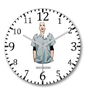 Grey's Anatomy Mk Duvar Saati Bombeli Gercek Cam