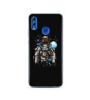 Uzay Astronot Tasarım Süper Şeffaf Silikon Telefon Kılıfı Huawei Honor 10 Lite 