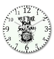 We'll Tear Your Soul Apart Duvar Saati Bombeli Gercek Cam