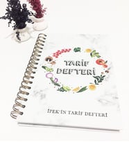 Kişiye Özel Tarif Defteri Spiralli (Beyaz)